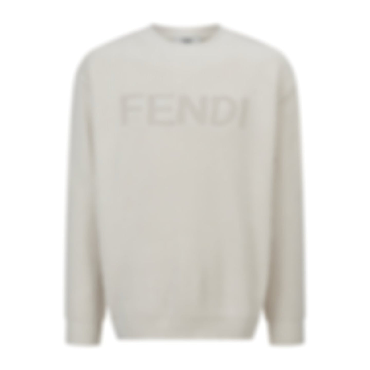 Tonal Embroidered Logo Knit Sweater | Cream