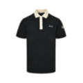 Two-Tone Piqué Polo - Black/Cream