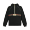 Web Stripe Half-Zip Hoodie