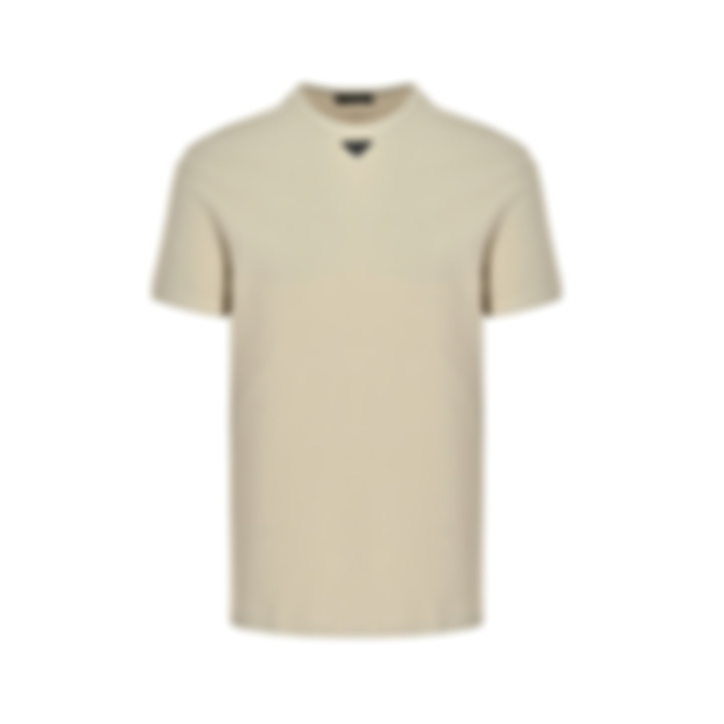 Textured Triangle Logo T-Shirt | Beige