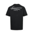 Distressed Offset Logo T-Shirt | Black