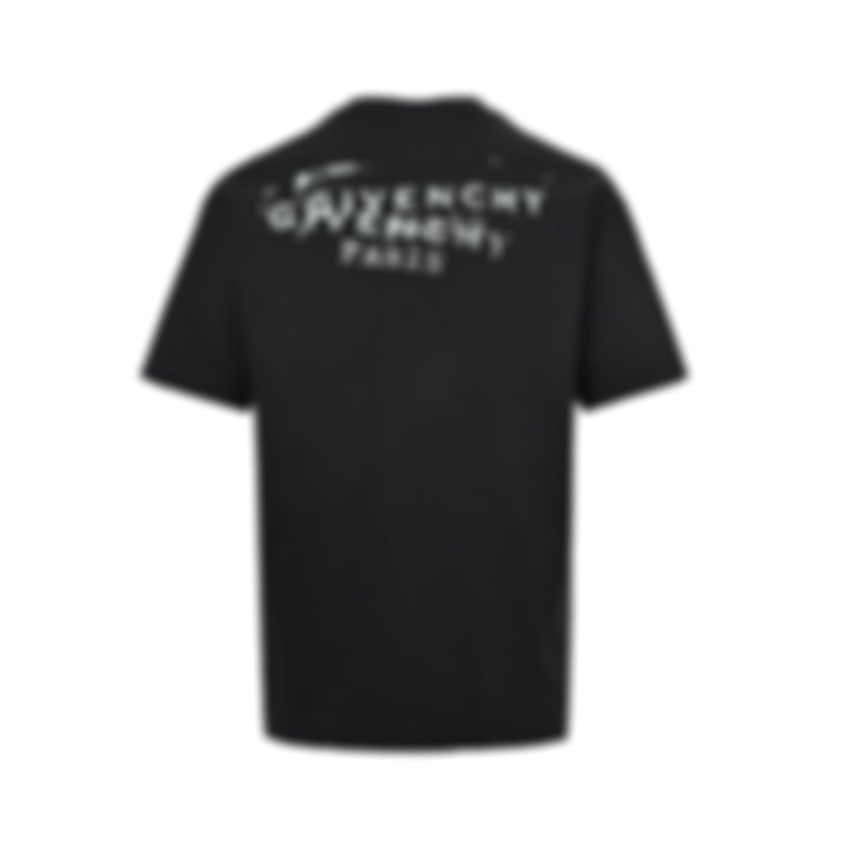 Distressed Offset Logo T-Shirt | Black