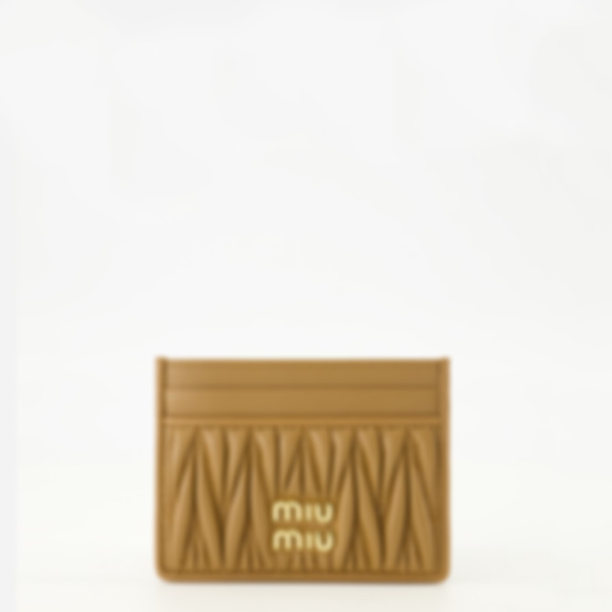 Quilted Brown Leather Card Holder