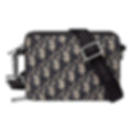 Shoulder Strap Pouch 'Beige Black Oblique Jacquard