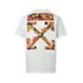 Embroidered Leaves Arrow Logo T-Shirt | White