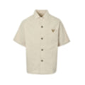 V-Logo Twill Short Sleeve Shirt | Cream