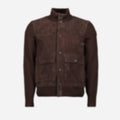 Wool and Suede Cardigan