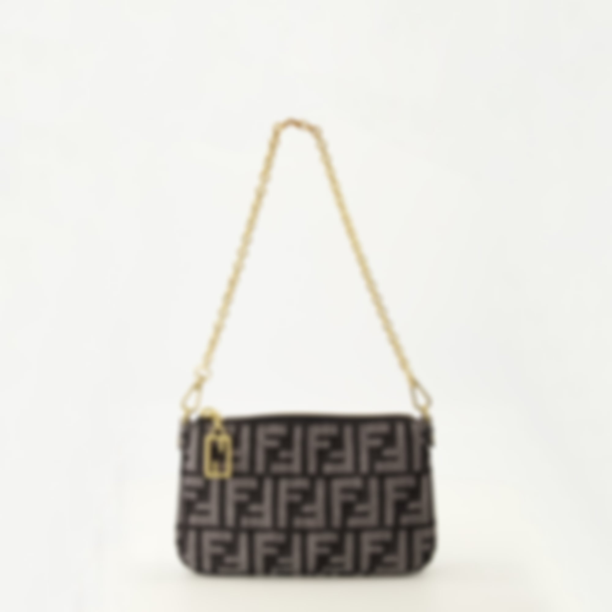 FF Denim Baguette Clutch