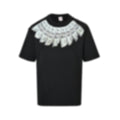 Trompe L'Oeil Currency Collar T-Shirt | Black
