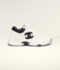 Mixed-Material CC Trainers - White/Black