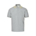 Striped Collar Polo | Heather Grey