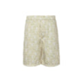 Typographic Print Shorts | Cream & Green