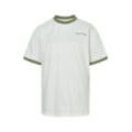 Horseshoe Logo Ringer T-Shirt | White & Olive Green