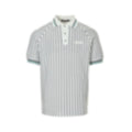 Striped Knit Polo | White