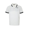 Chevron Pointelle Polo - White