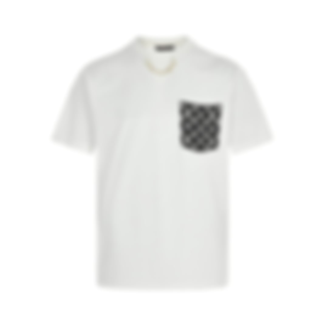 Monogram Pocket Chain T-Shirt | White