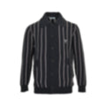 Fine-Knit Pinstripe Cardigan | Black & White