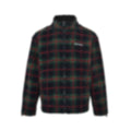 Plaid Fleece Zip-Up Jacket