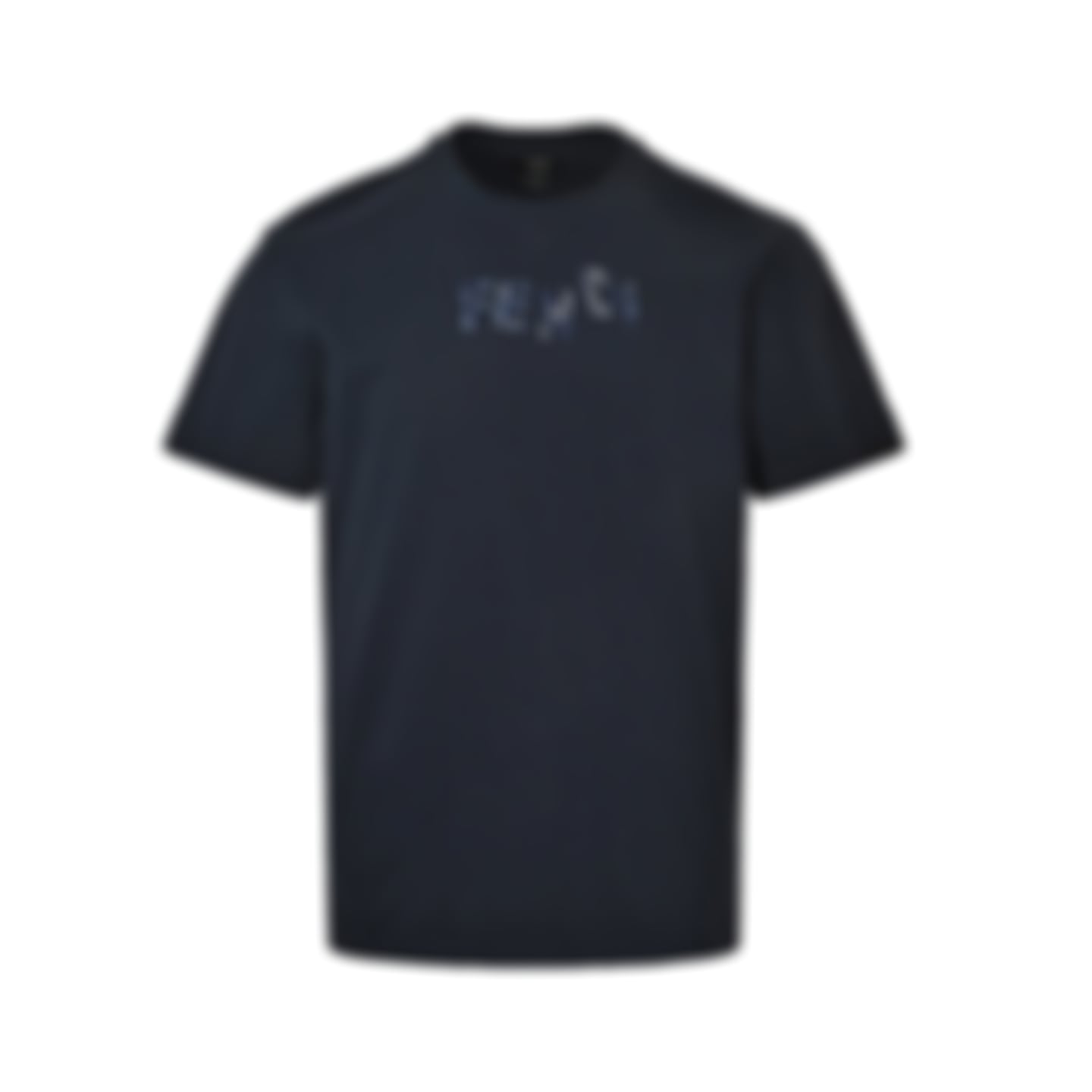 Textured Embroidered Logo T-Shirt | Navy Blue