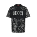 Abstract Line Print Logo T-Shirt