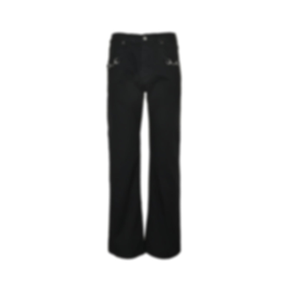 Horsebit Detail Jeans - Black