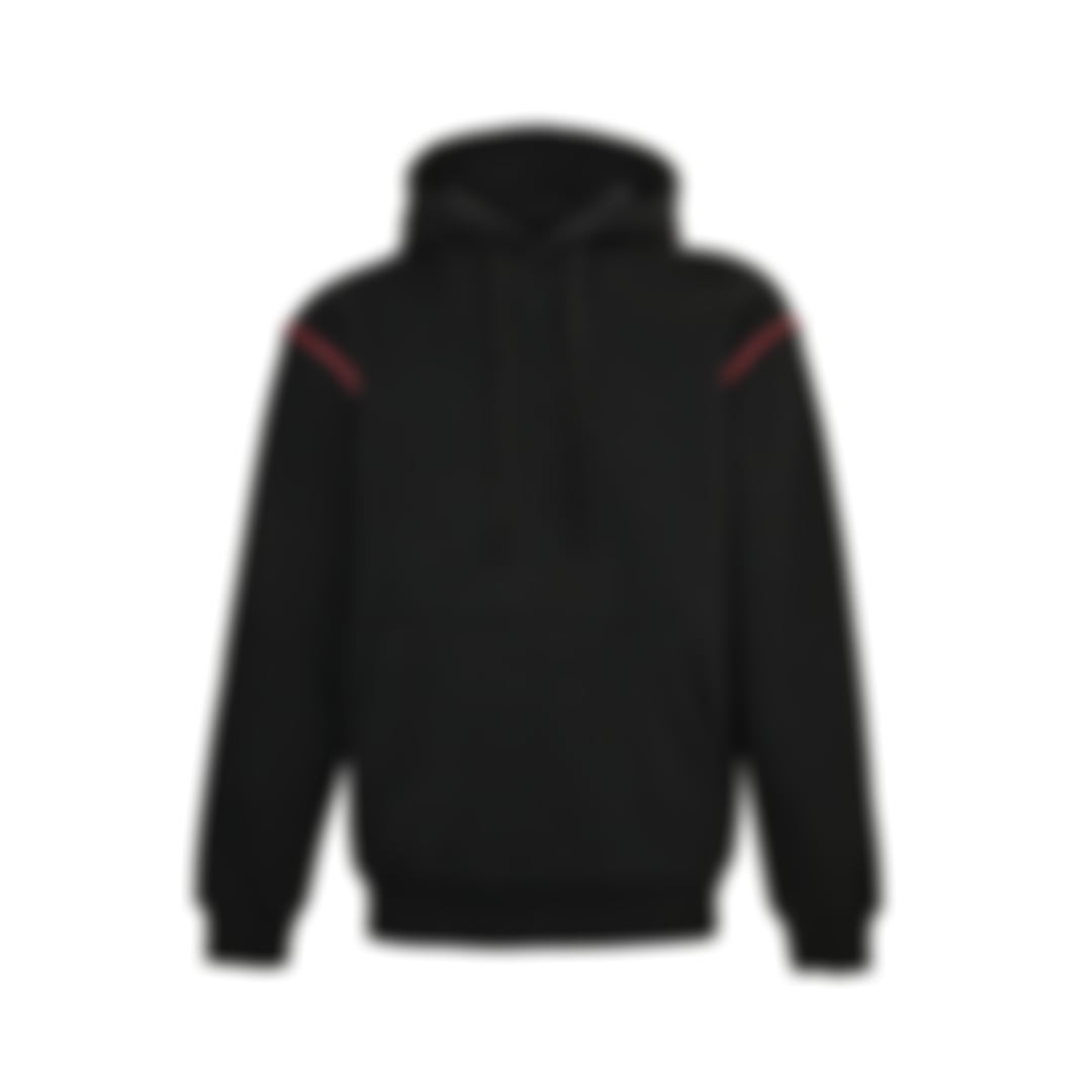 Web Stripe Detail Hoodie - Black