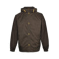 Monogram Windbreaker | Dark Brown & Black