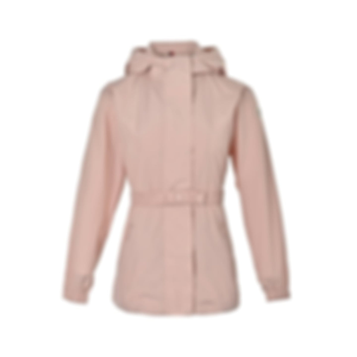 Blush Pink Belted Technical Windbreaker