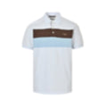 Color-Block Stripe Polo Shirt | White