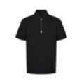Zip-Neck Polo Shirt - Black