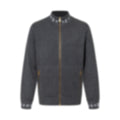 Monogram Trim Full-Zip Cardigan