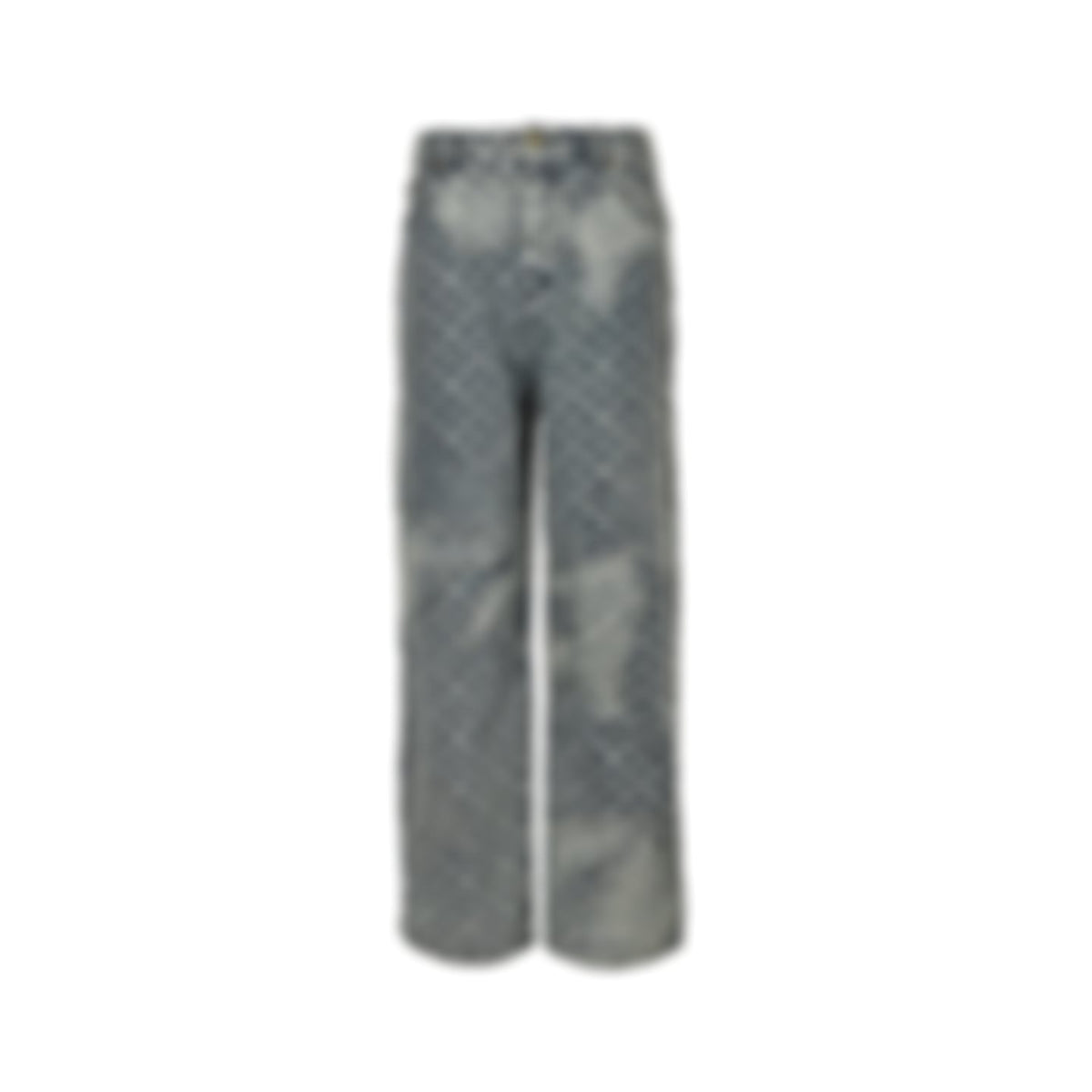 Washed Monogram Patchwork Baggy Denim