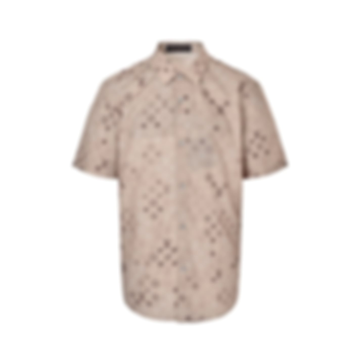 Multi-Tonal Monogram Short-Sleeve Shirt | Beige