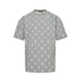 Textured Monogram T-Shirt | Grey & White