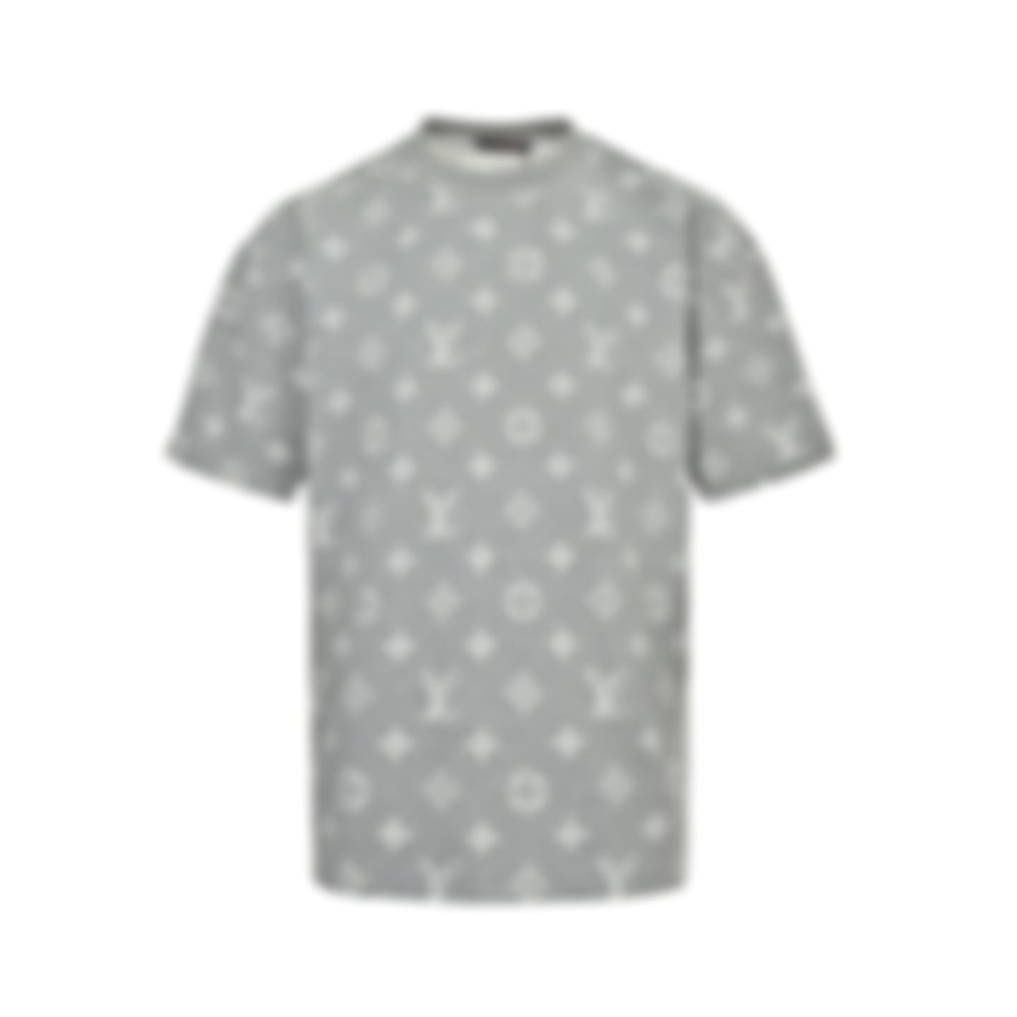 Textured Monogram T-Shirt | Grey & White