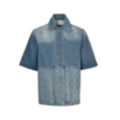 Monogram Denim Short-Sleeved Shirt