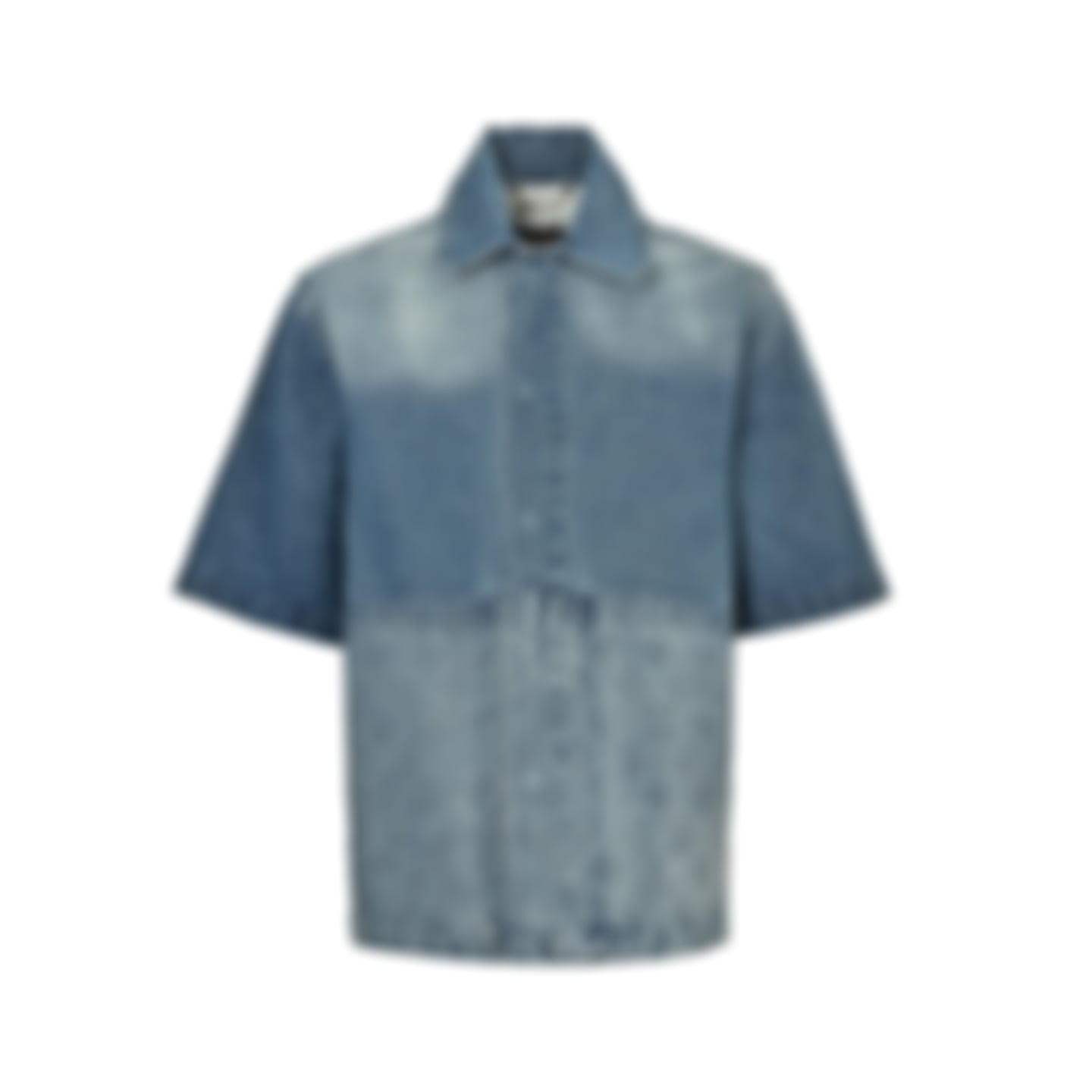 Monogram Denim Short-Sleeved Shirt