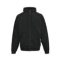 Tape Logo Distressed Zip Hoodie