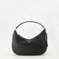 Black Leather Drawstring Bag