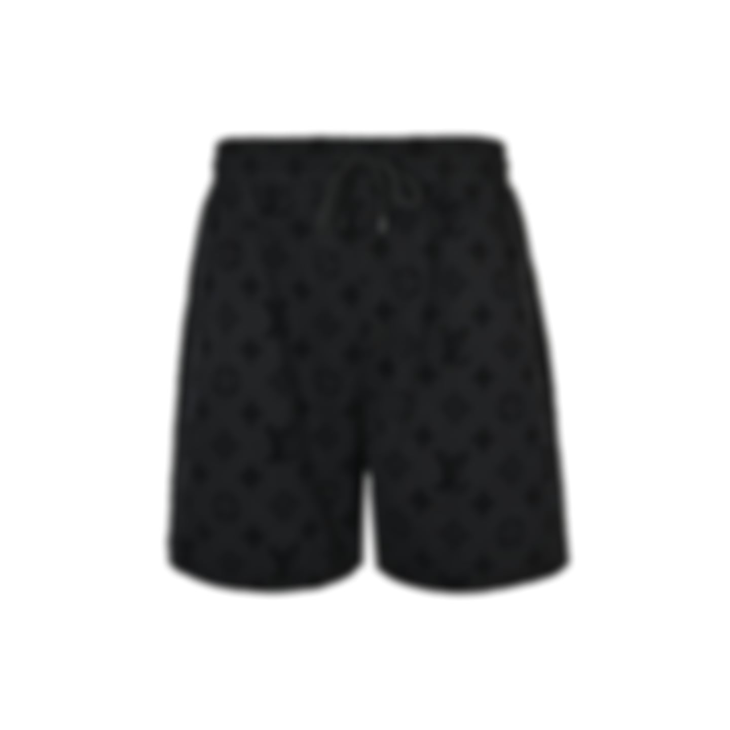 Flocked Monogram Shorts | Black