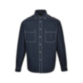 Contrast Stitch Overshirt - Navy