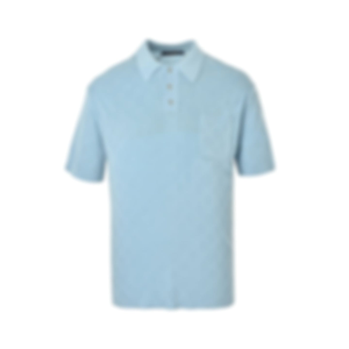 Pointelle Monogram Knit Polo | Light Blue