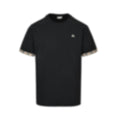 Check Cuff Equestrian Knight T-Shirt | Black