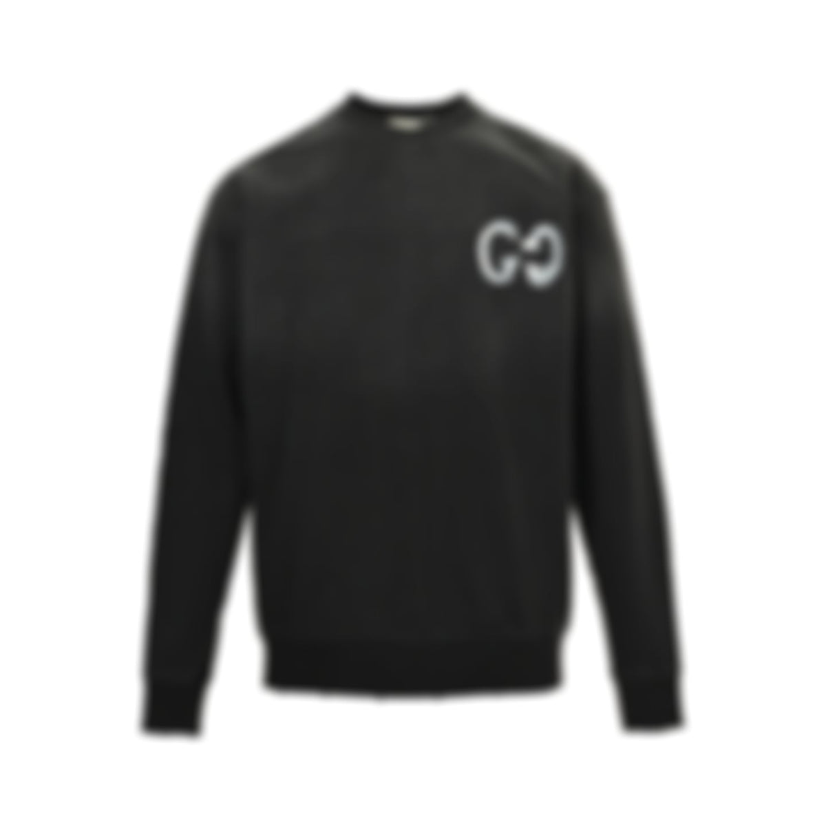 Painted Script Logo Distressed Sweatshirt | Washed Black