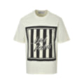 Striped Graphic Logo T-Shirt | Cream