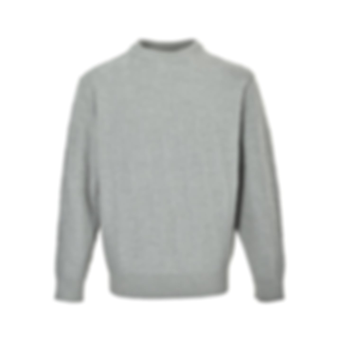 3D Logo Knit Crewneck - Light Grey