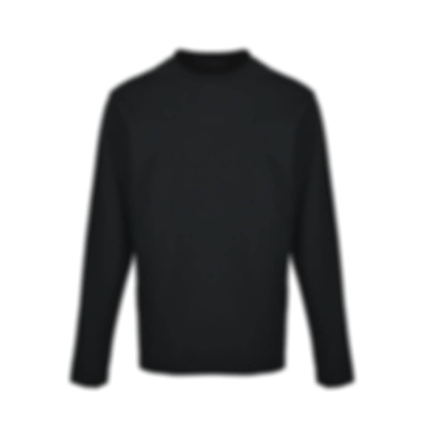 Embossed Logo Long-Sleeve T-Shirt - Black