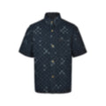All-Over Monogram Denim Shirt | Dark Indigo