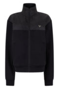 Paneled Zip-Up Sweatshirt | Black