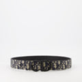 Reversible CD Icon Belt | Oblique Canvas & Black Leather